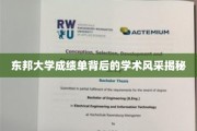 东邦大学成绩单，一窥学术精英的风采之谜